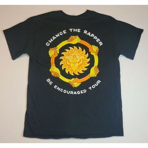 CHANCE THE RAPPER T-Shirt Mens Large. Courage Tour Tee  Black Double‎ Sided.